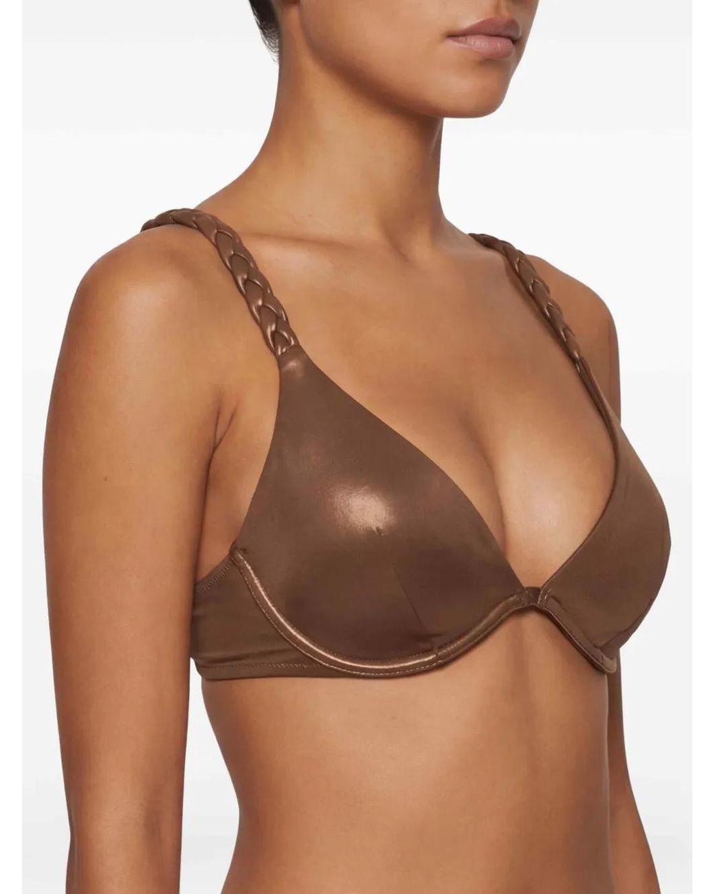 Chantelle Brown Shaman Braided Underwire Bikini Top