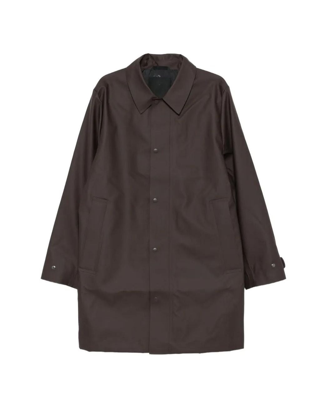 Rains Gray Nara Hooded Press-Stud Raincoat for men