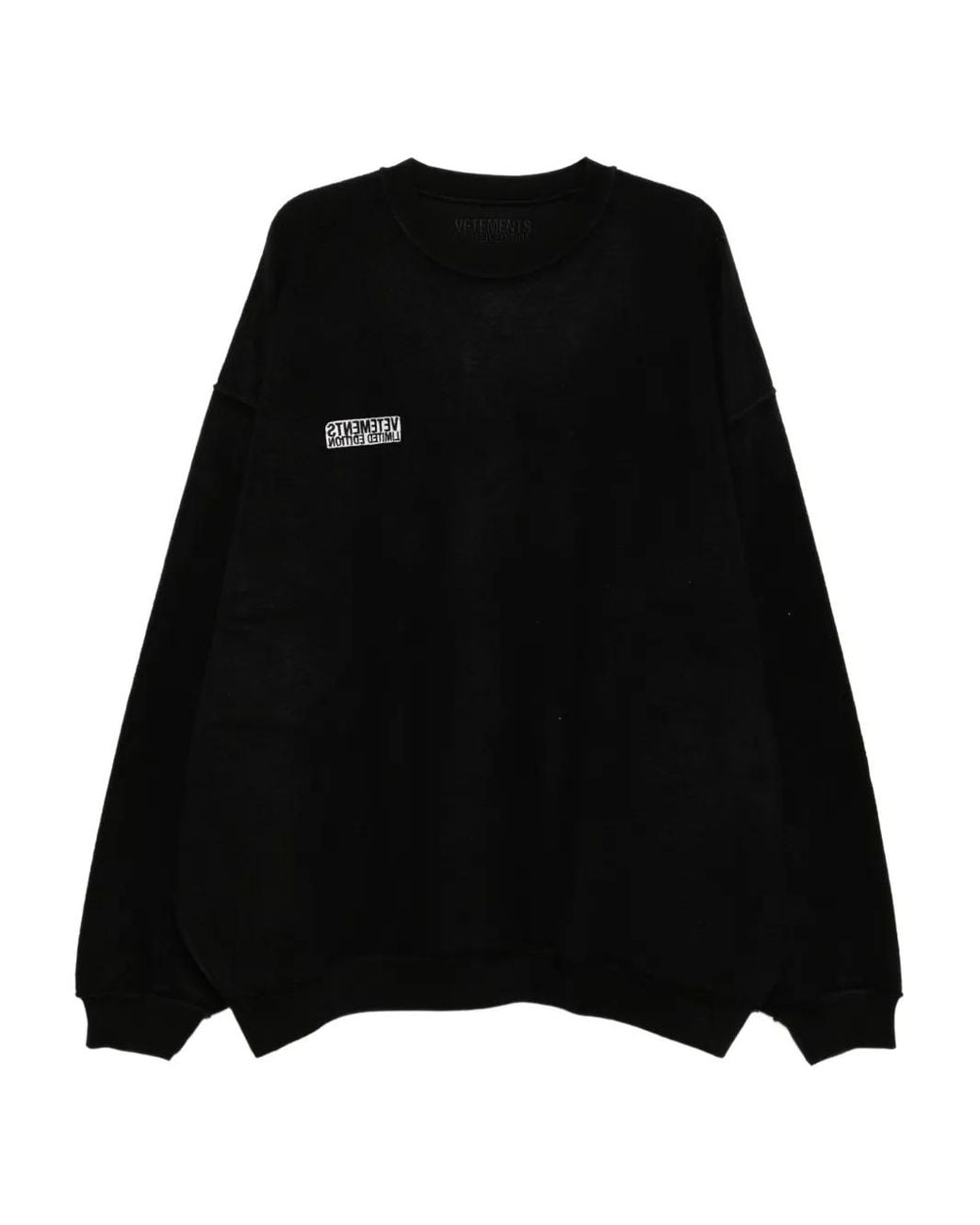 Vetements Black Reversible Sweatshirt for men