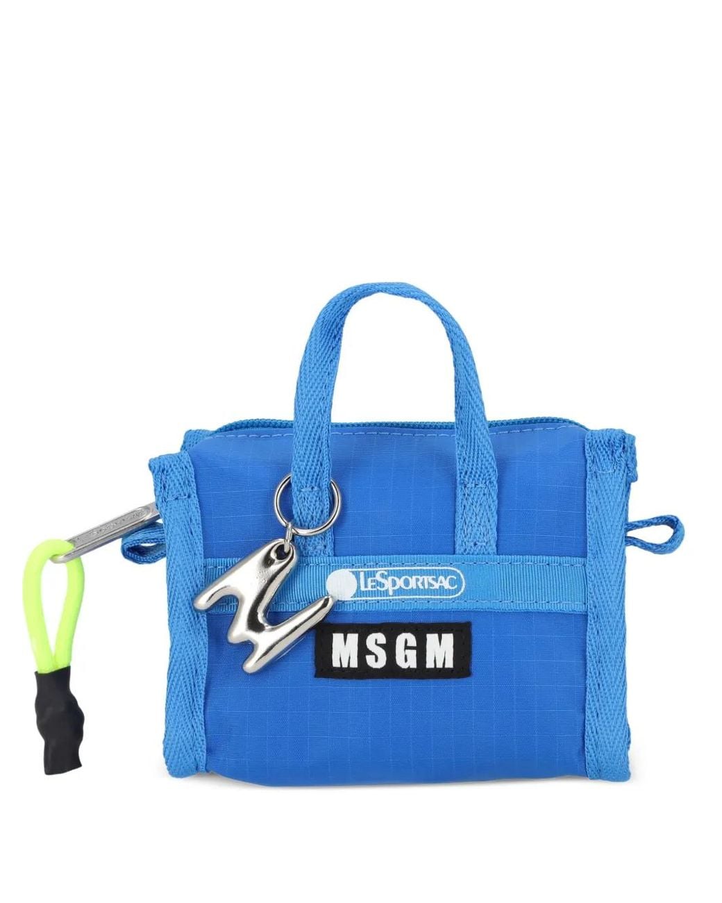 MSGM Blue Top Handle Tote Bag