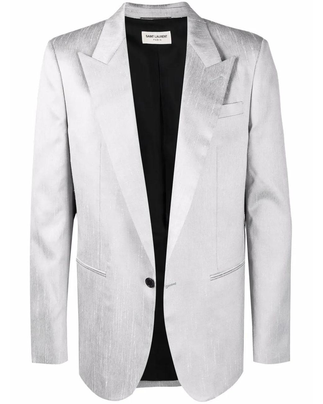 Saint Laurent White Single-Breasted Suit Blazer for men