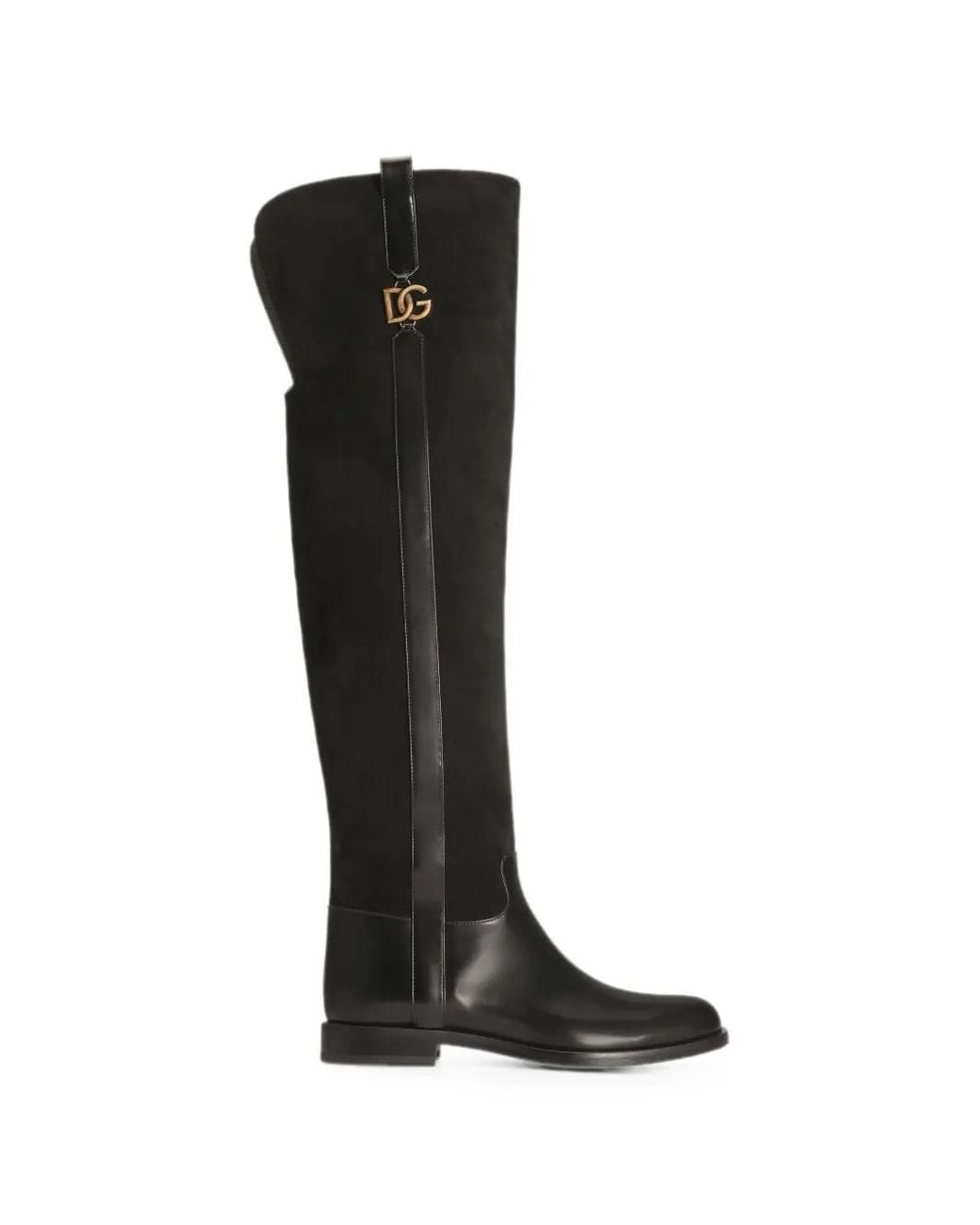 Dolce & Gabbana Black Bottes Zippées À Bord Incurvé