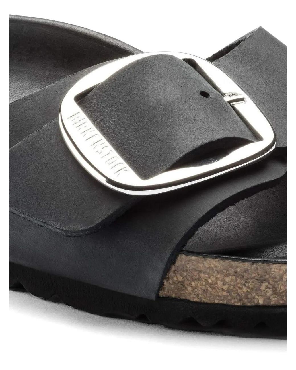 Birkenstock White Madrid Big Buckle Sandals