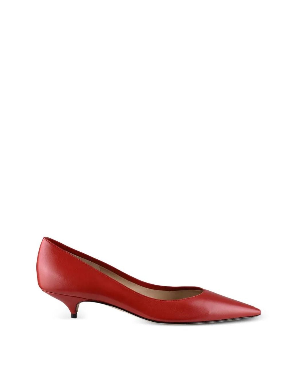 The Row Red Liisa Leather Pumps