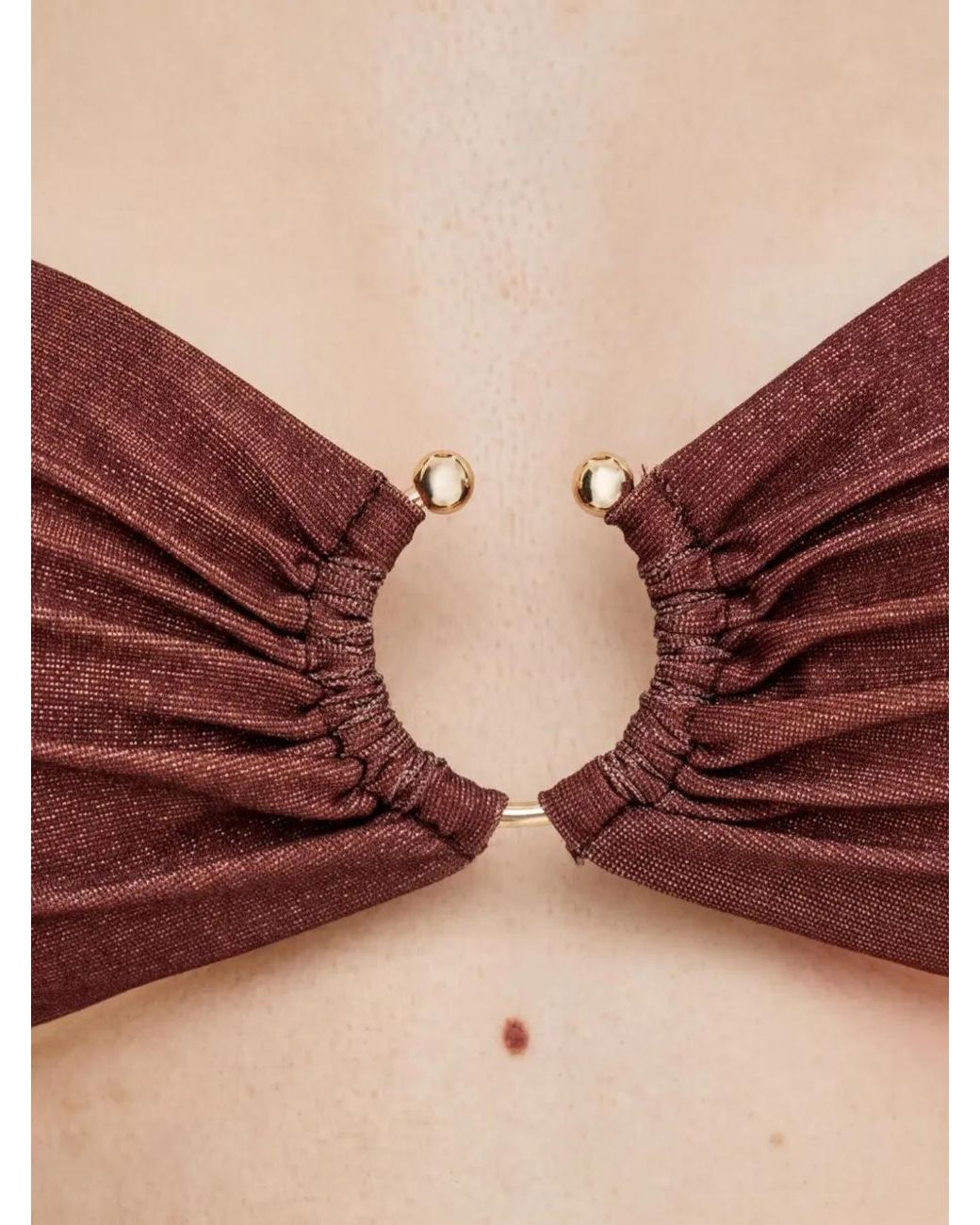 Haut De Bikini À Patch Logo Guess en coloris Red