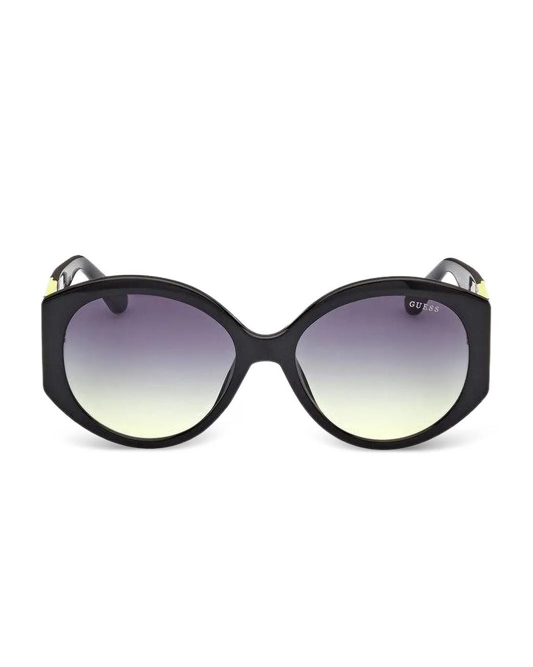 GUESS EYEWEAR Black Logo-Detail Round Sunglasses
