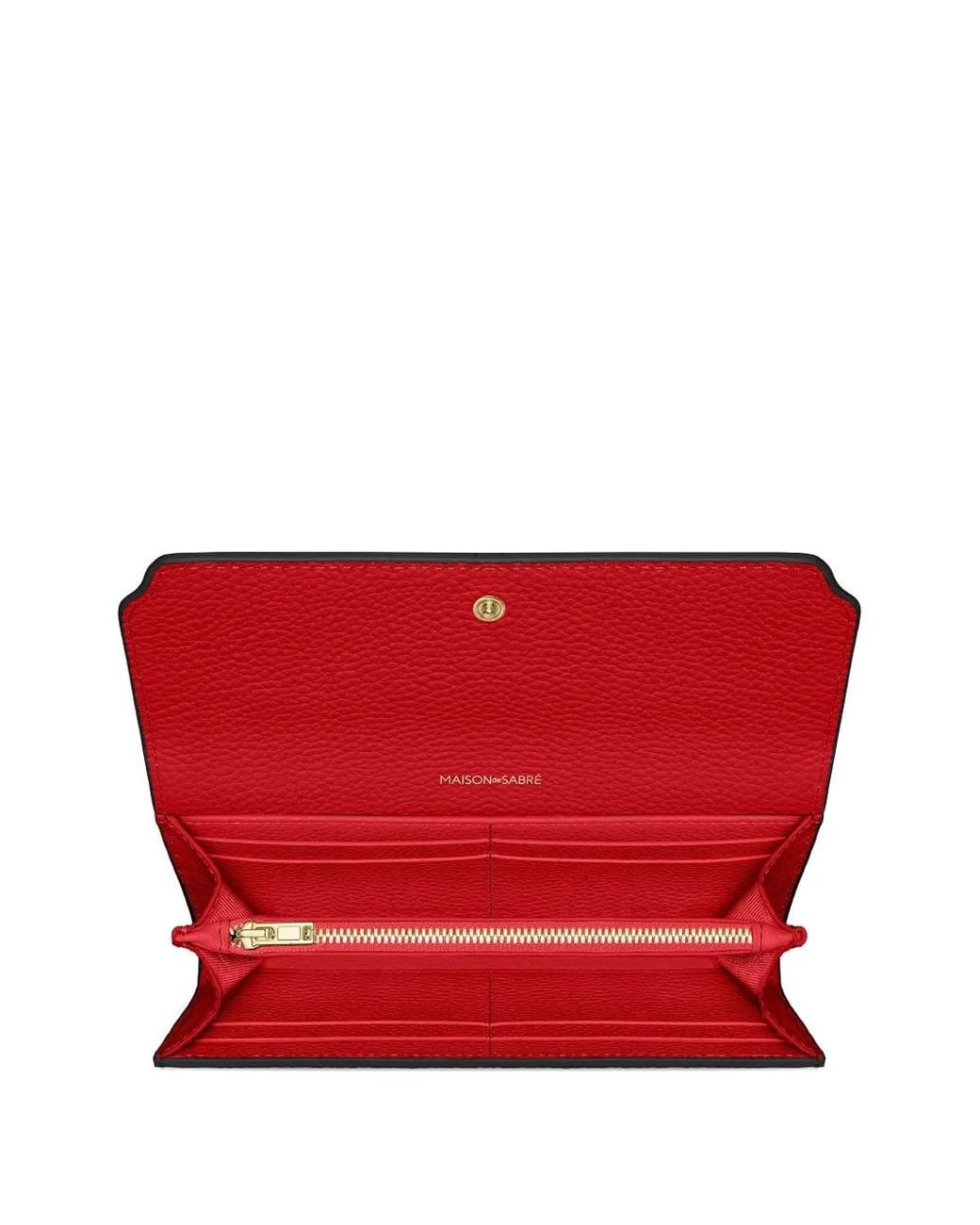 Maison De Sabre Black Flap Leather Long Wallet