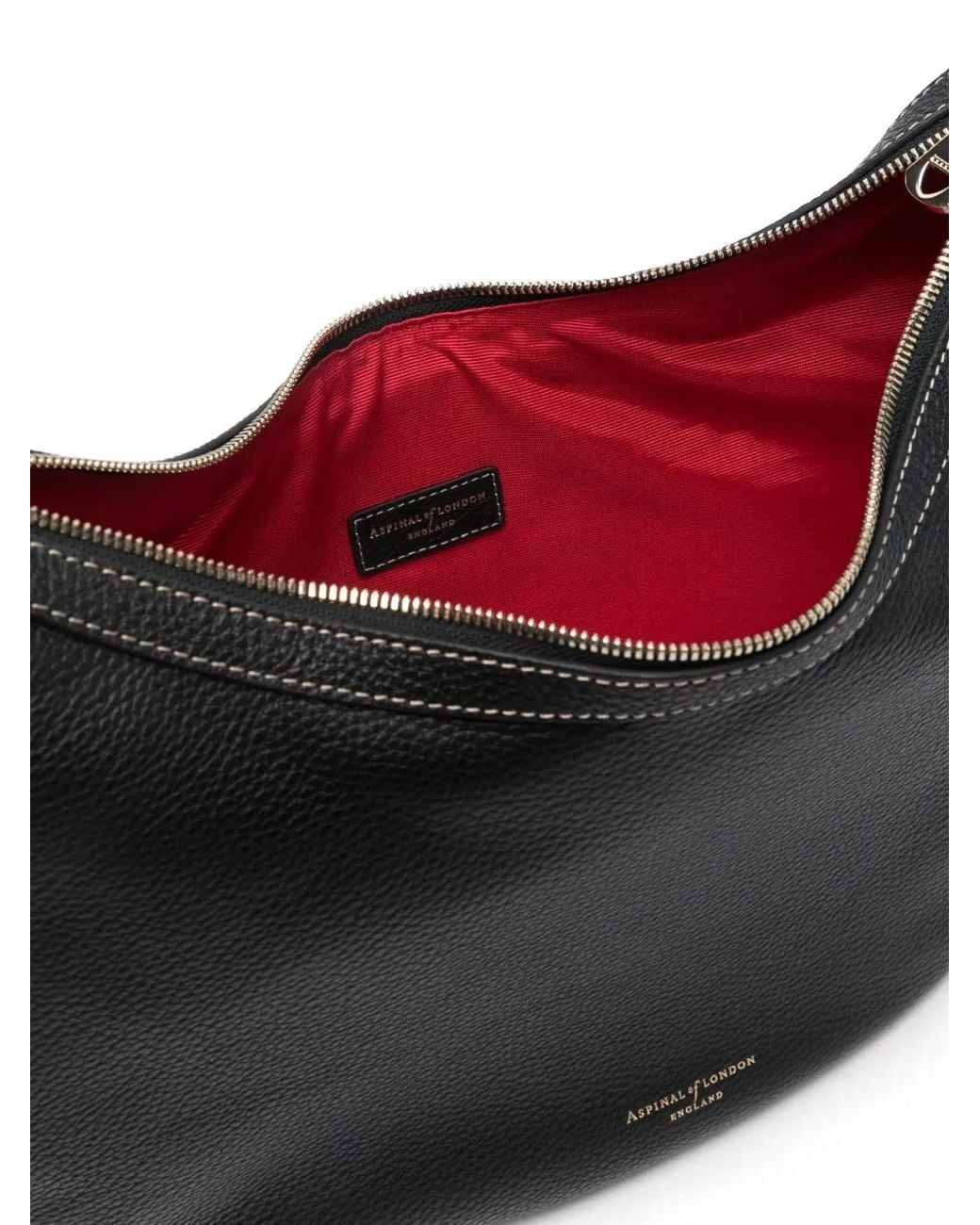 Aspinal Black Crescent Tote Bag