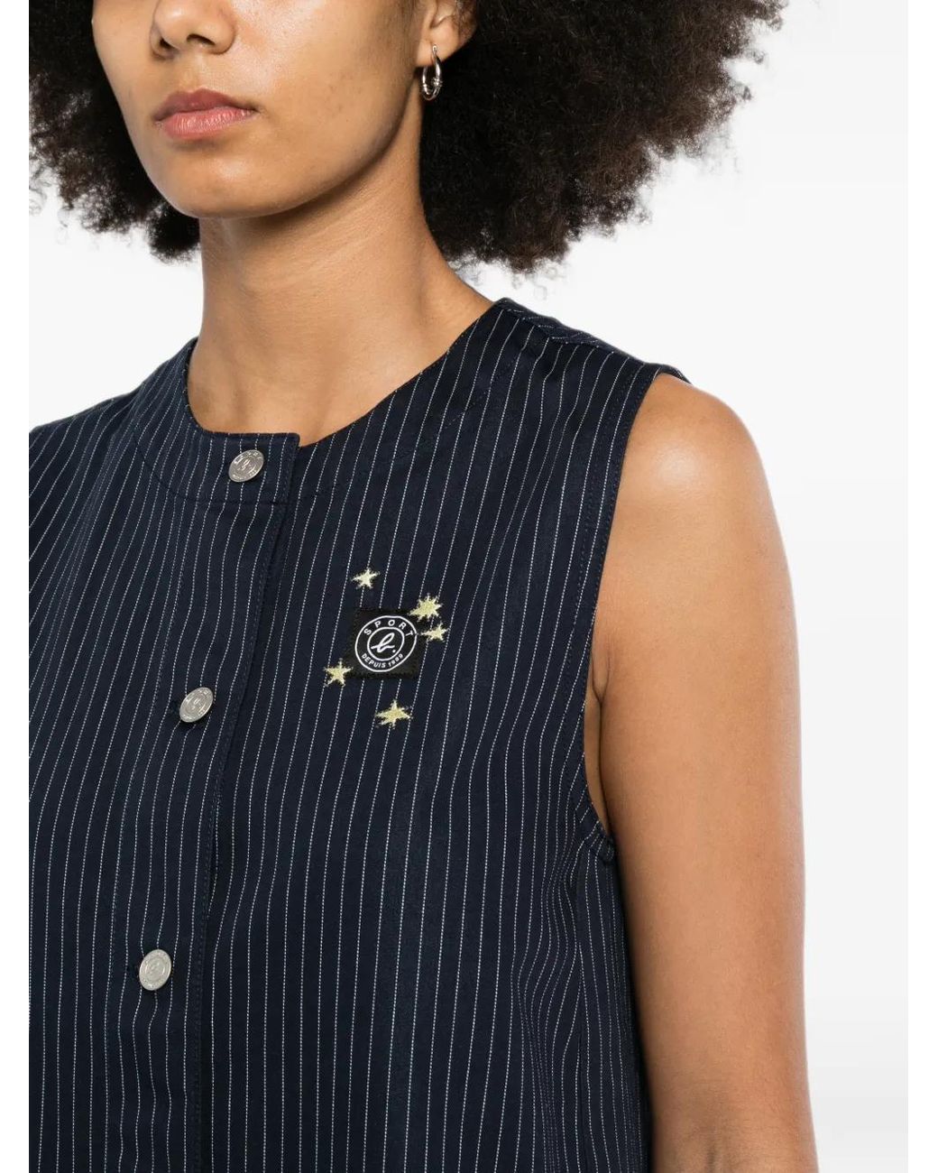 SPORT b. by agnès b. Blue Logo-Embroidered Dress