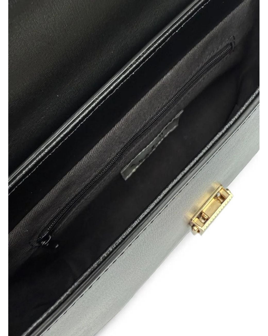 Apatchy London Black Flora-Clasp Leather Tote Bag