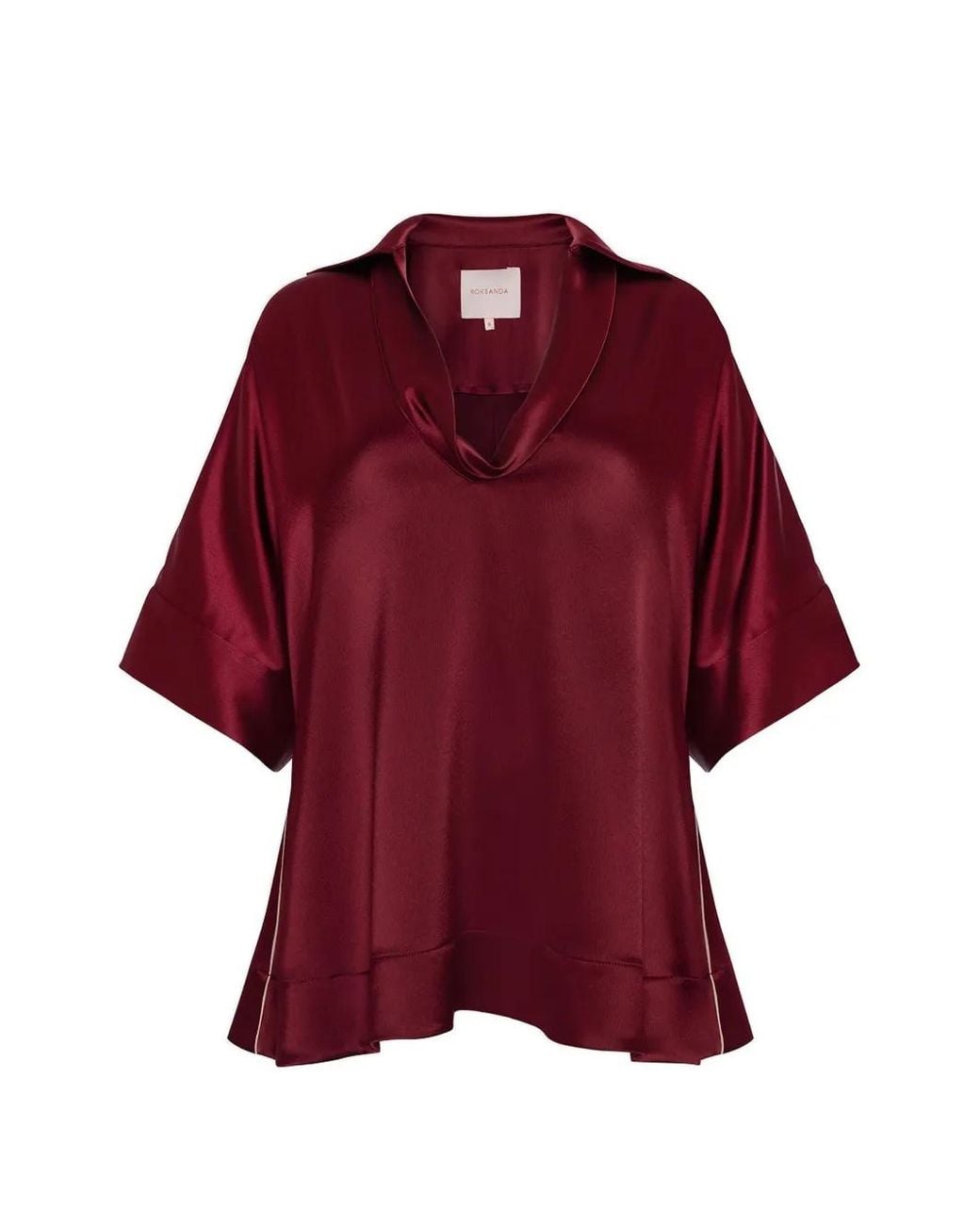 Roksanda Red Enira Piping-Detail Top