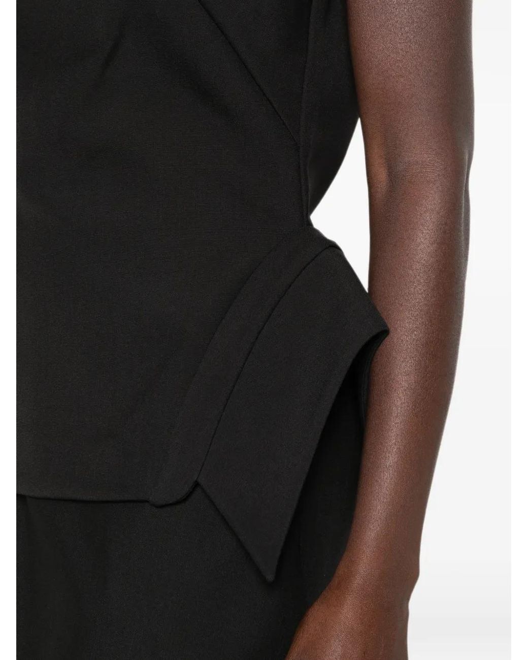 Rohe Black Deconstructed Collar Top