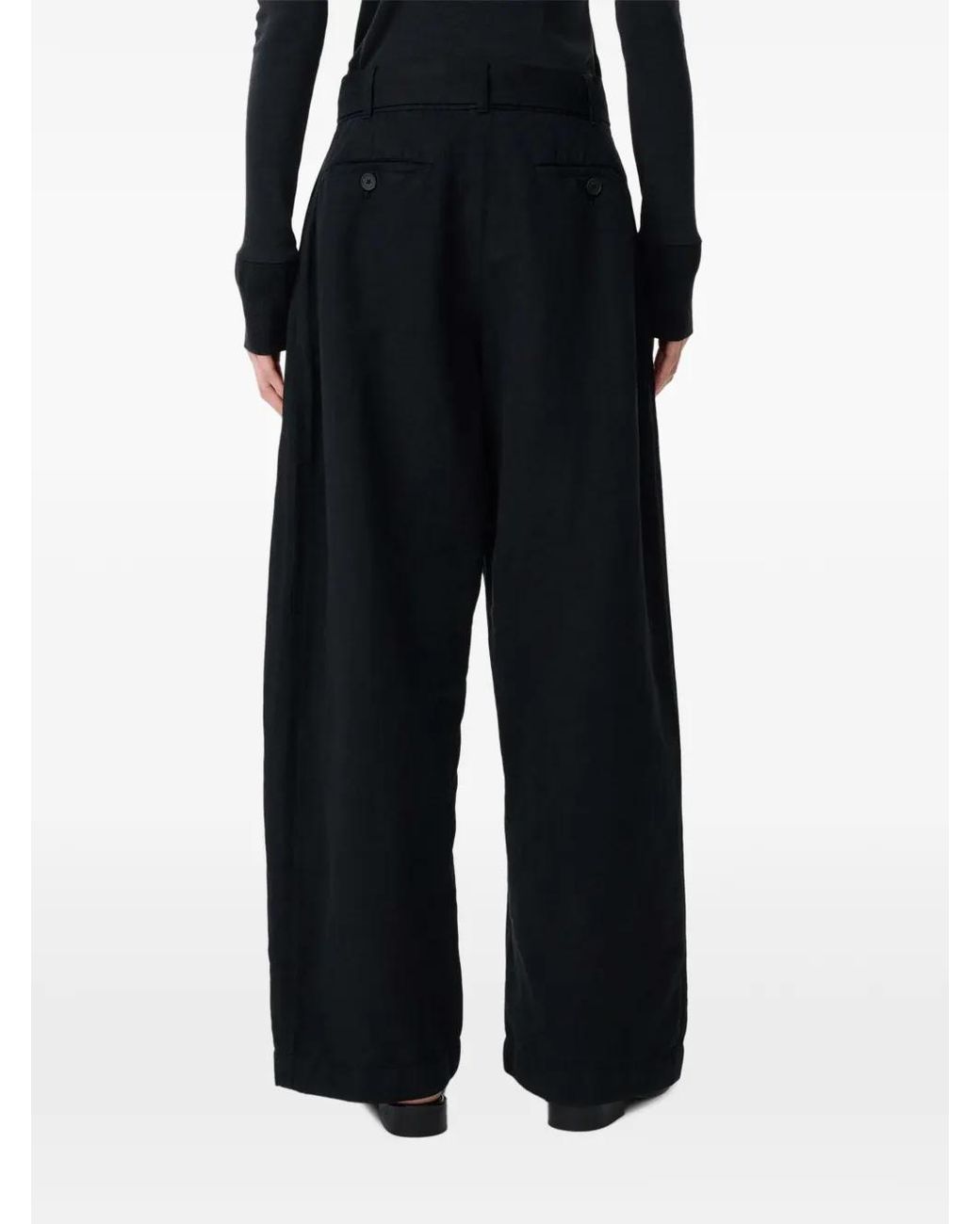 Studio Nicholson Black Chatto Belt-Loop Trousers