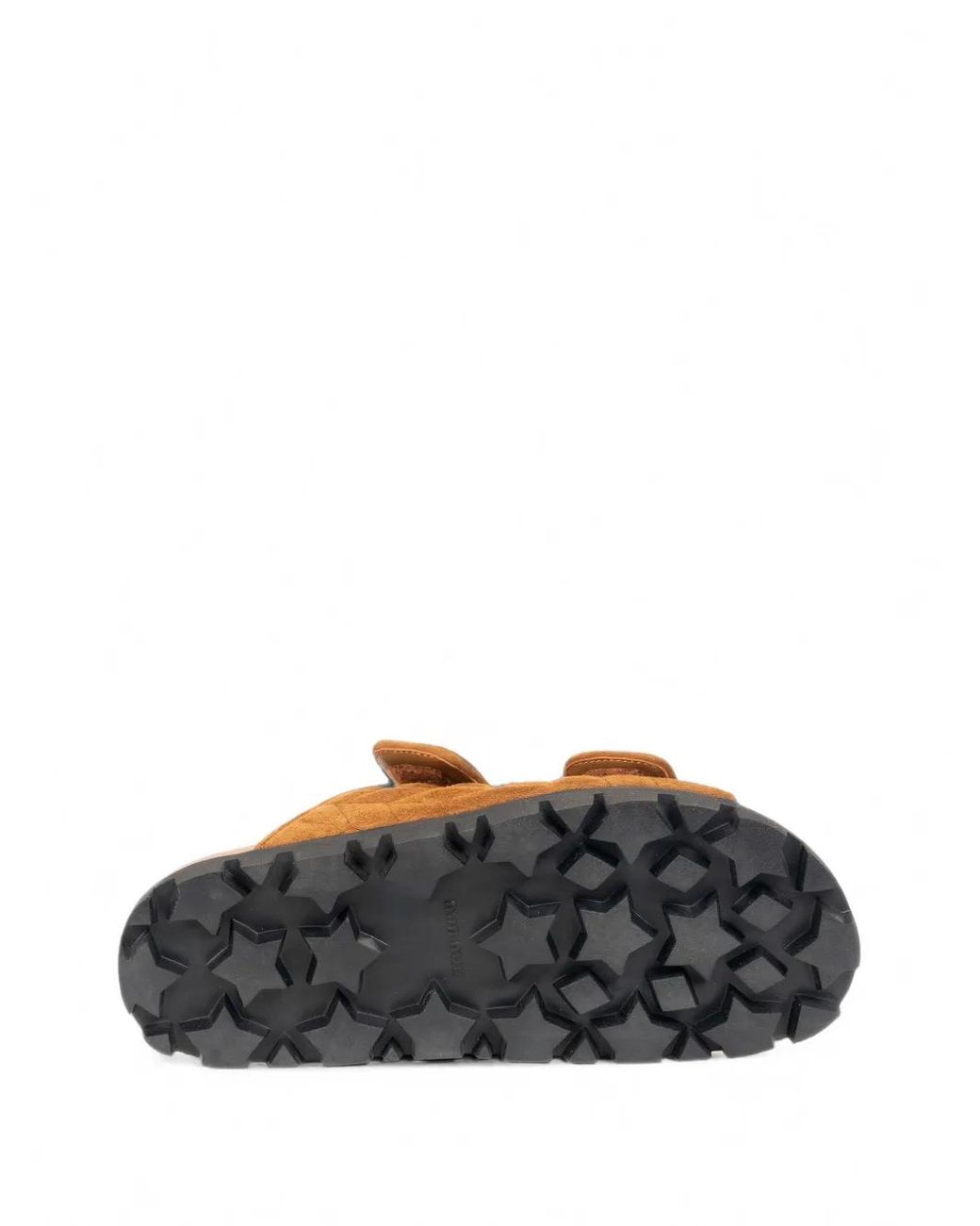 Miu Miu Brown Quilted Touch-Strap Sandals