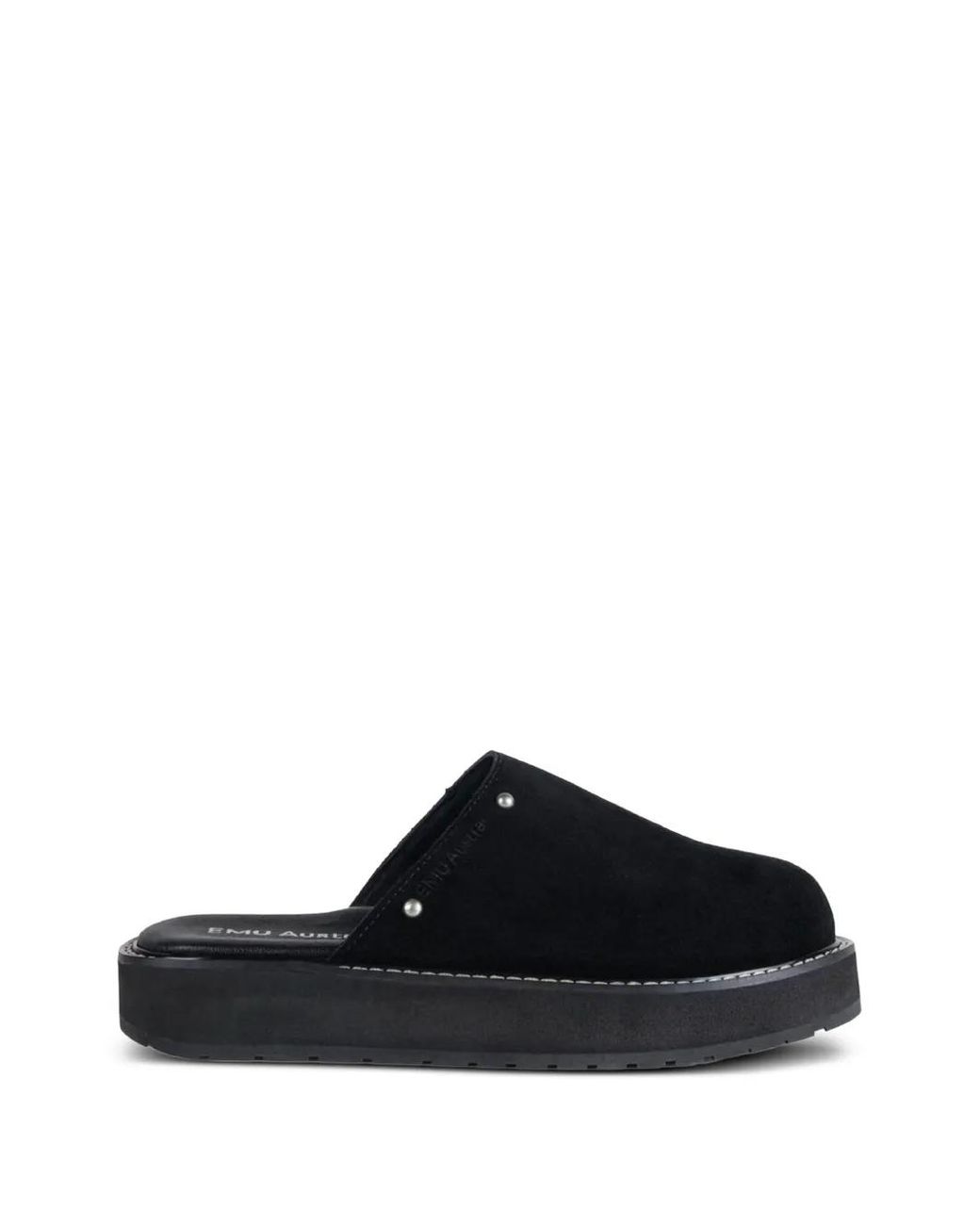 EMU Black Mules Mit Plateau