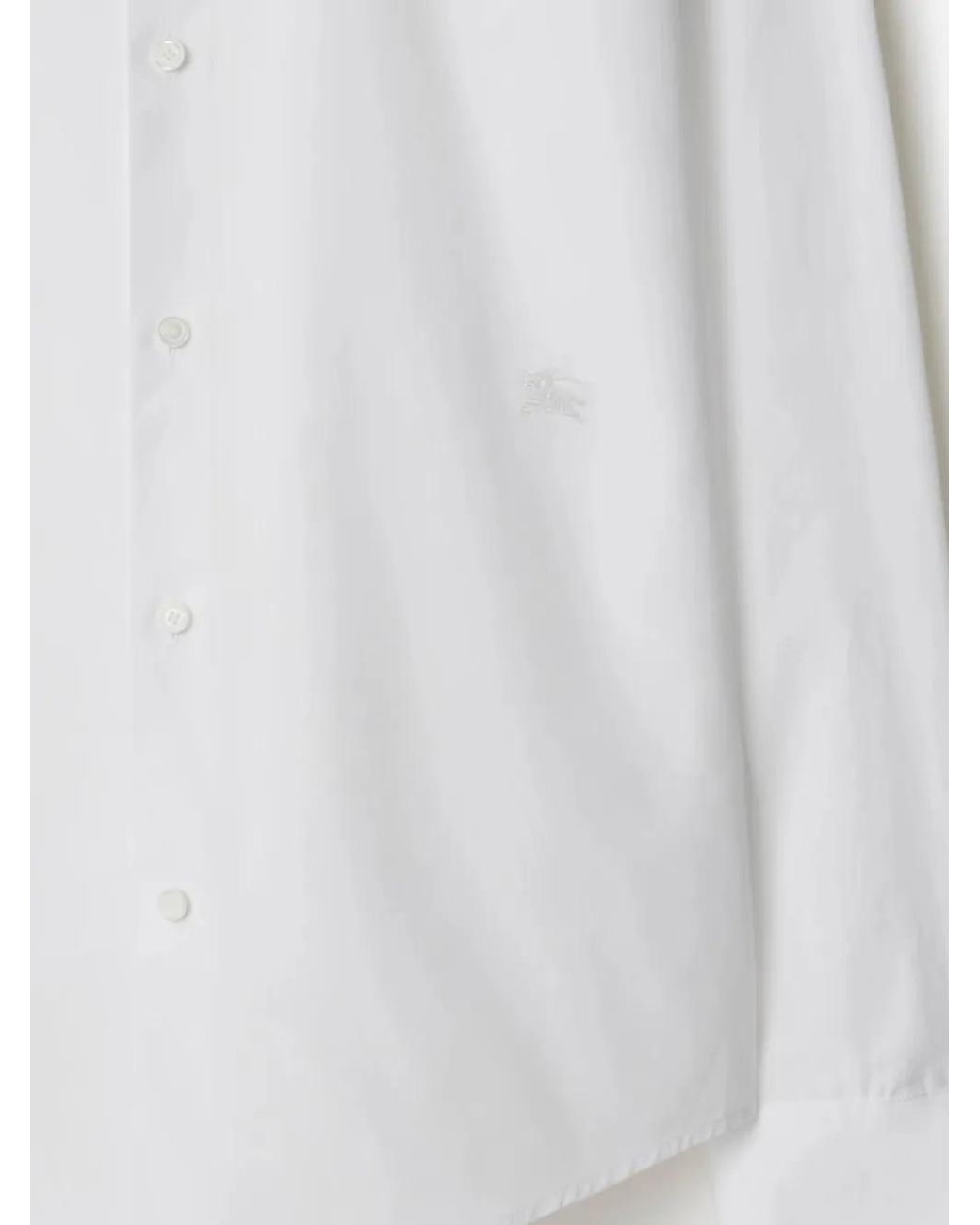 Burberry White Classic Fit Sip Shirt for men