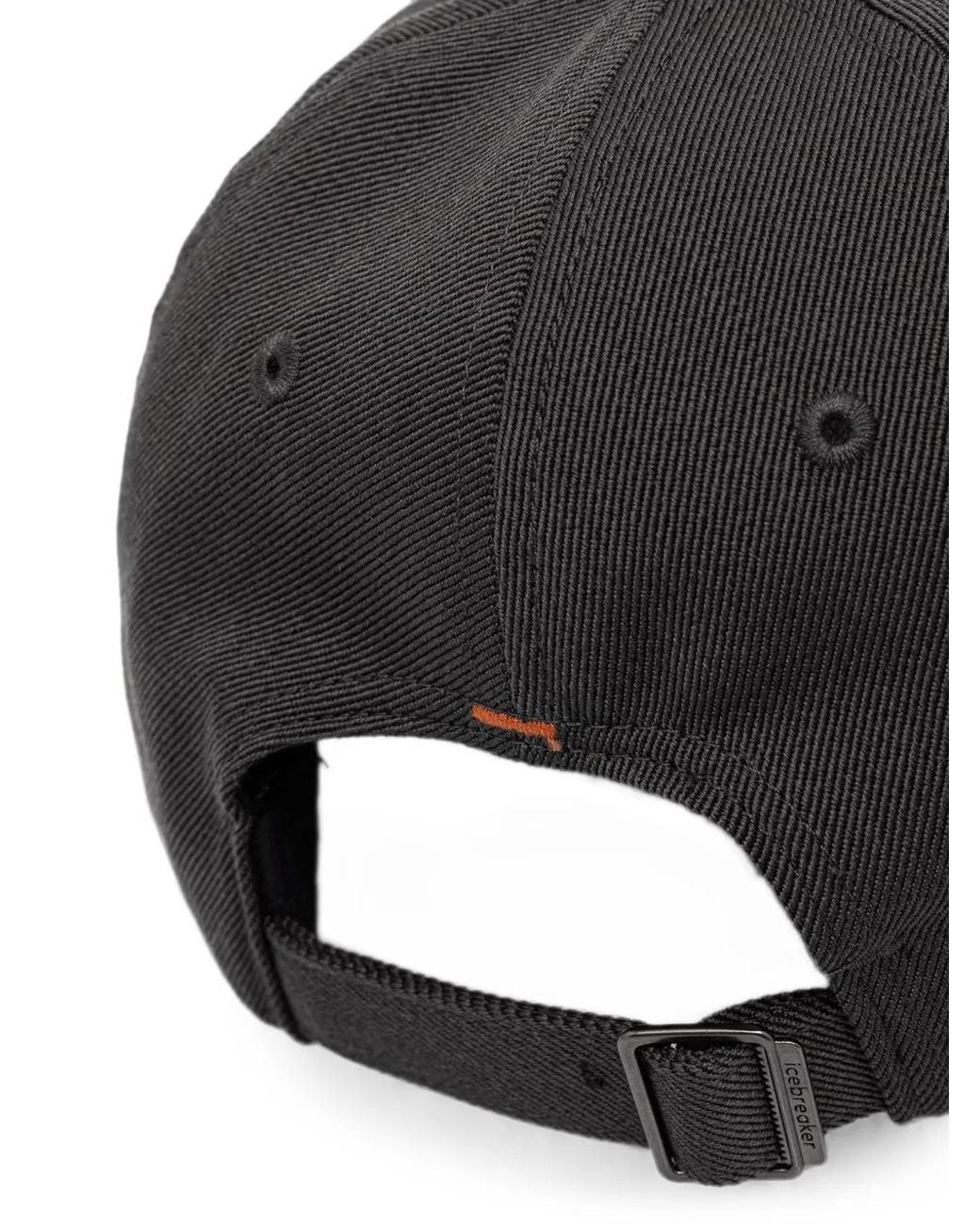 Icebreaker Black Logo-Embroidered Baseball Cap