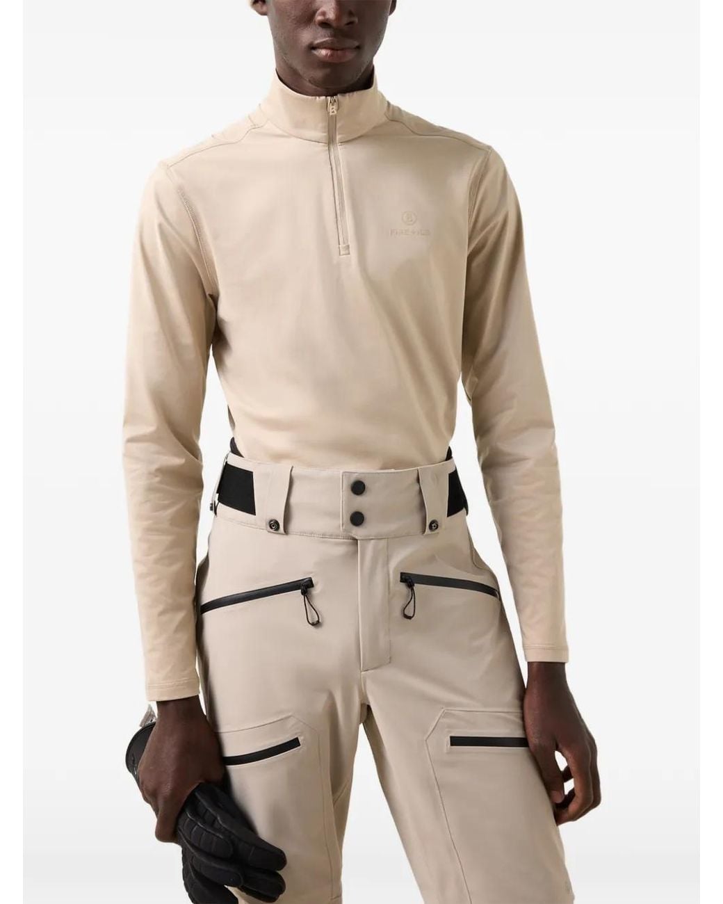 Top Pascal Con Zip di Bogner Fire + Ice in White da Uomo