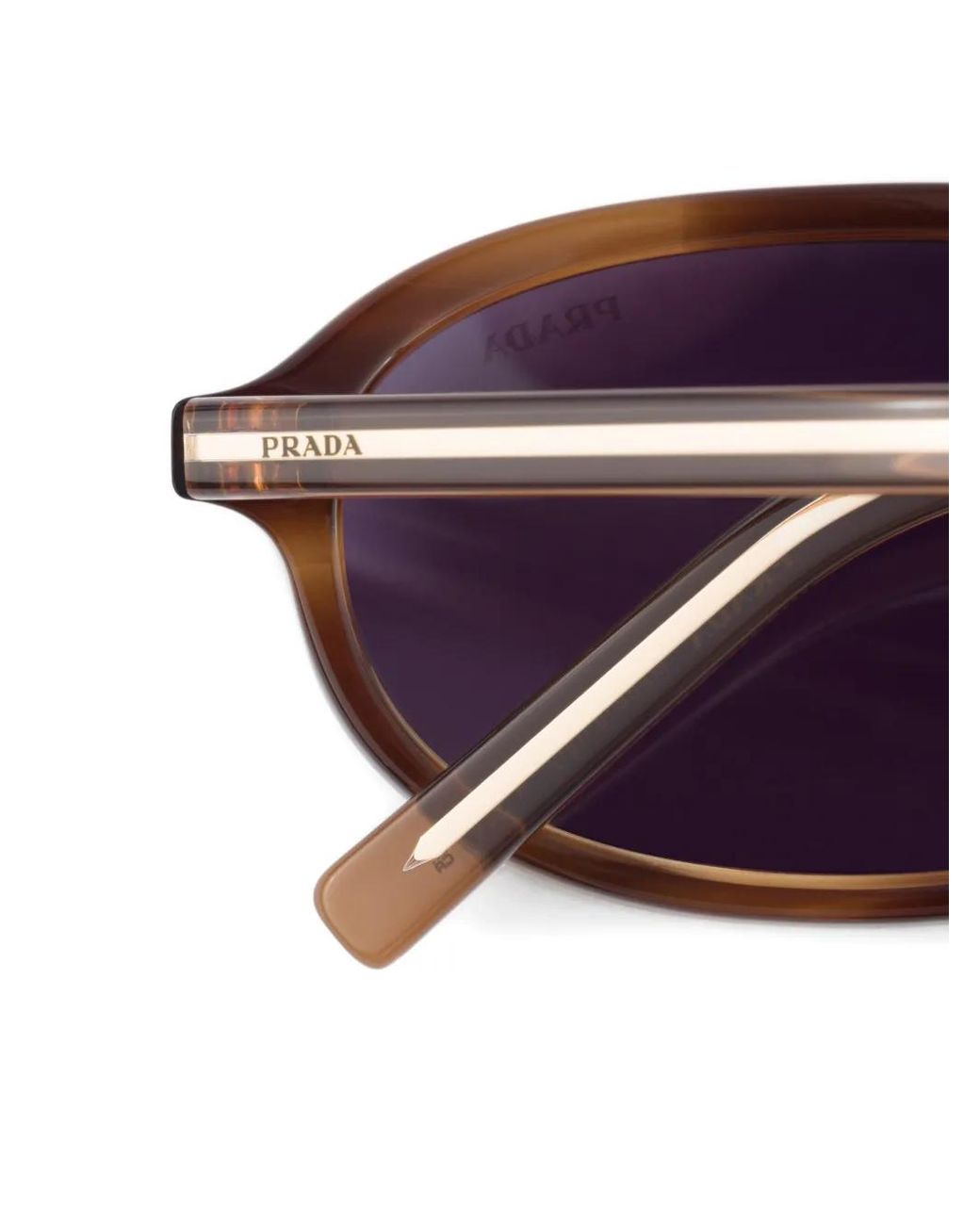 Prada Purple Sunglasses With The Iconic Metal Plaque
