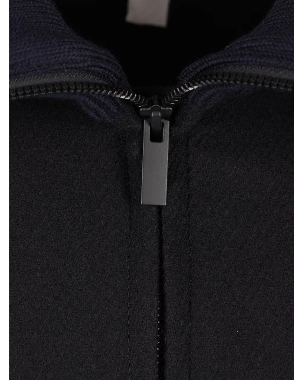 Hevò Black Palmintiello Zip-Up Bomber Jacket for men