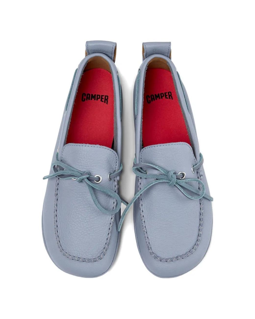 Camper Blue Right Nina Lace-Up Ballet Flats