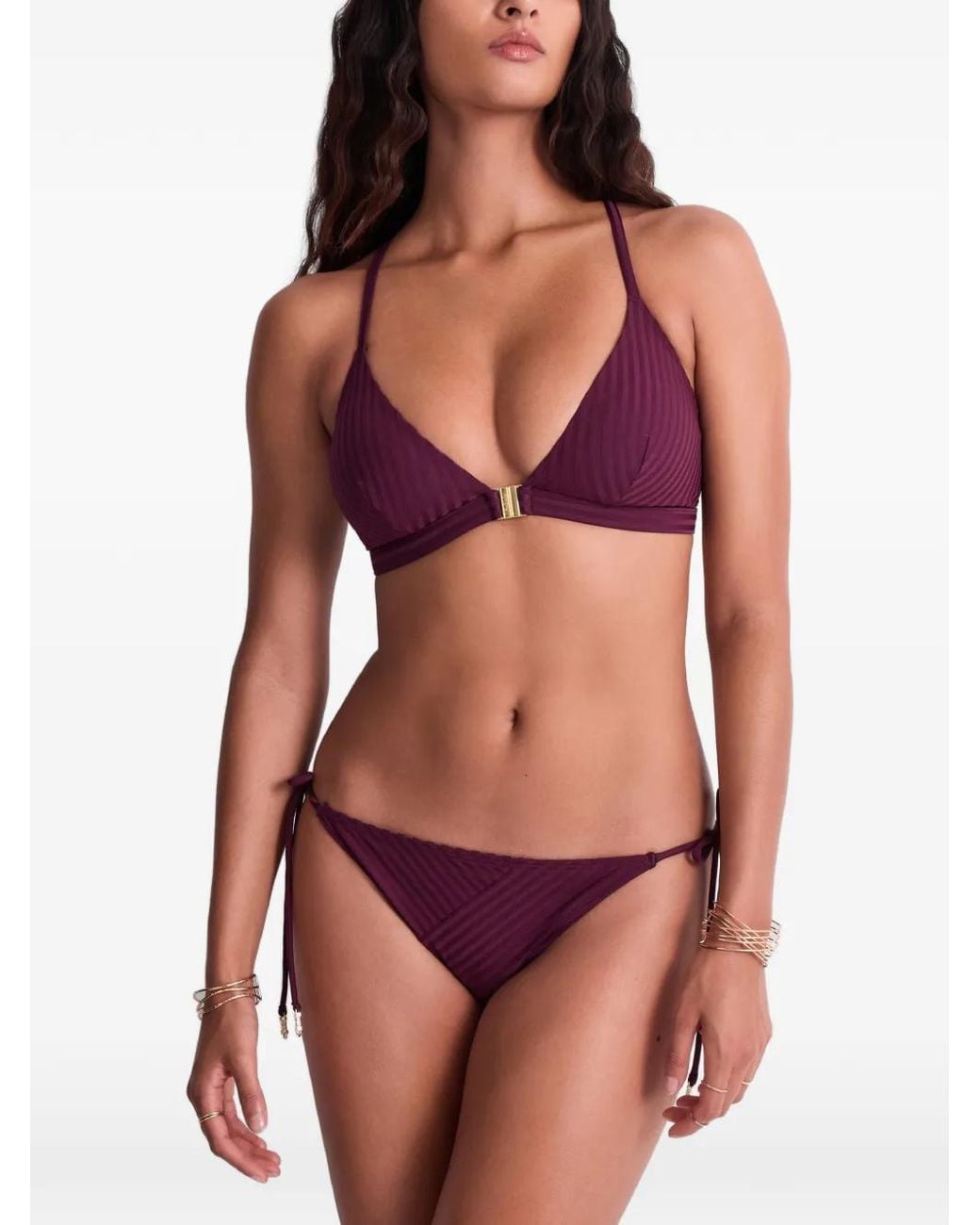 Aubade Purple Sun Pop Ribbed Bikini Bottoms