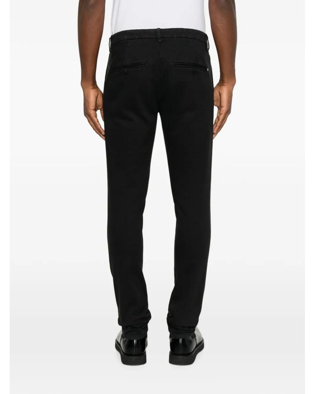 Dondup Black Slim-Fit Trousers for men