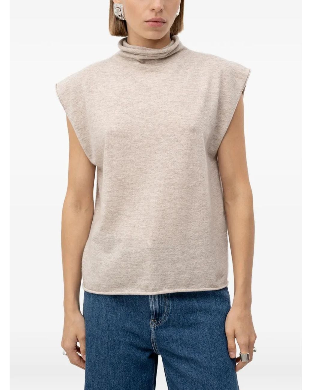 Boss Blue Half-Neck Top