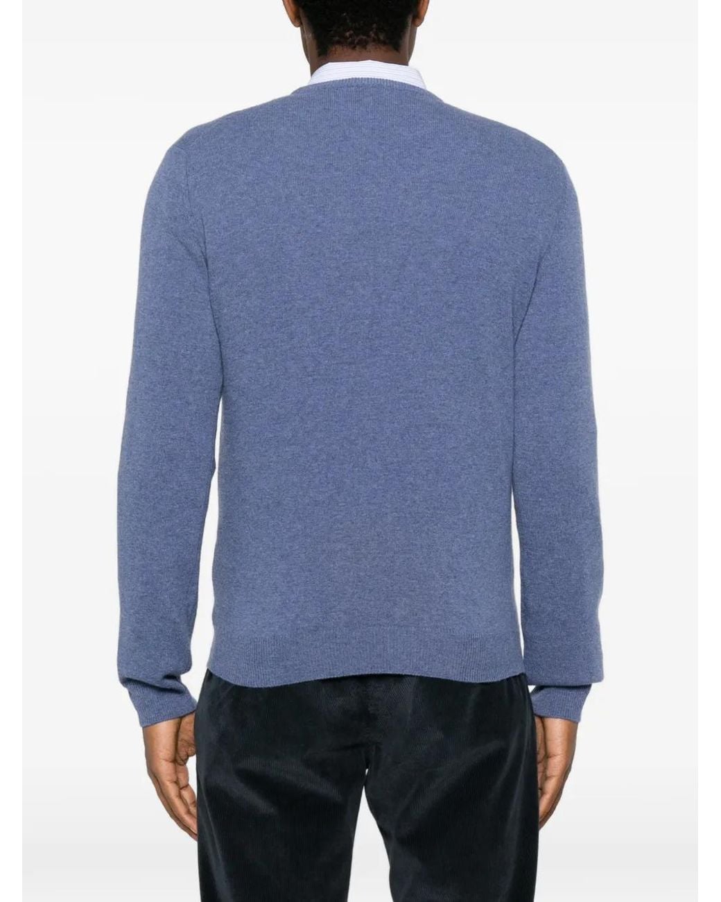 Heritage Blue Crew-Neck Knitted Sweater for men