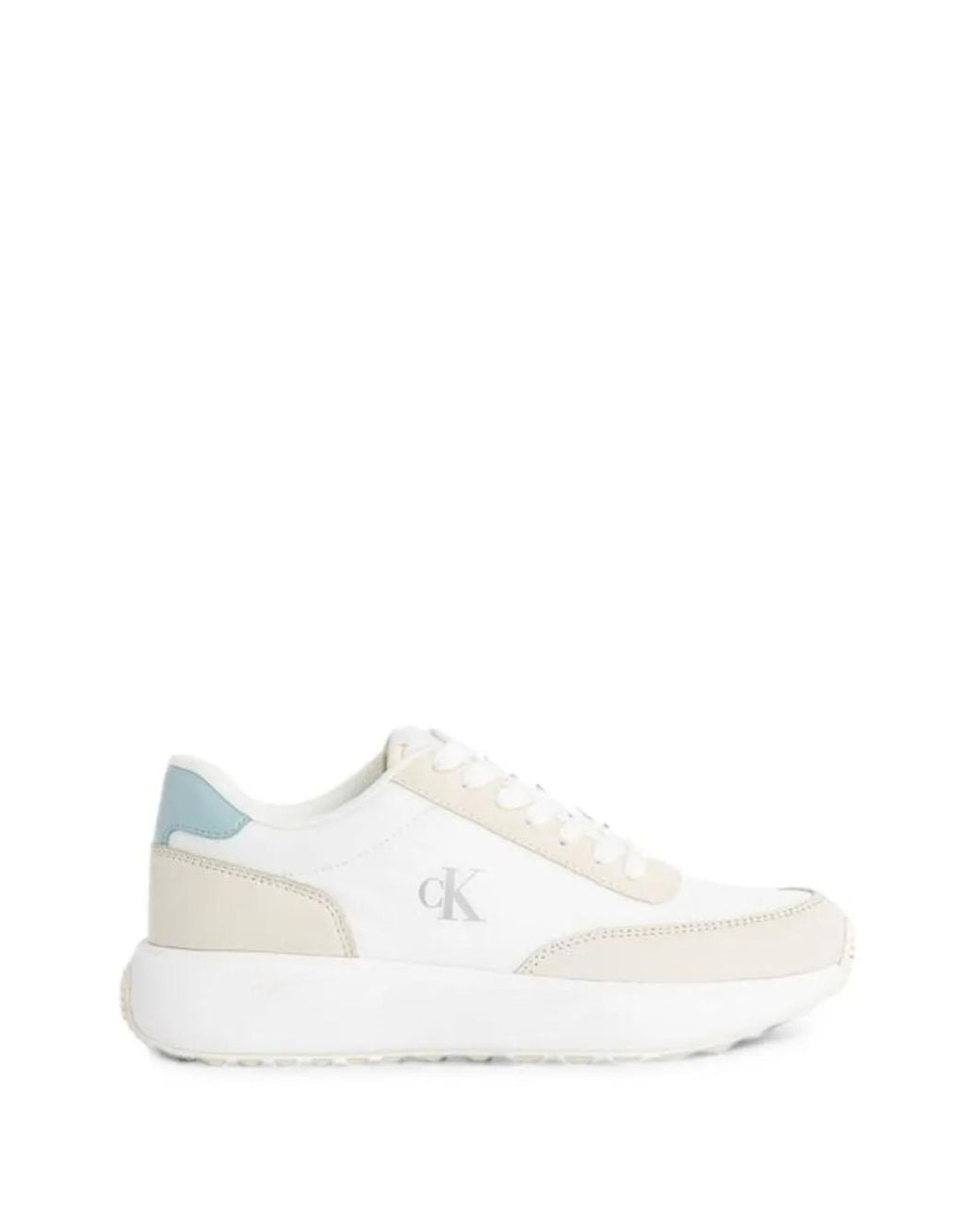 Calvin Klein White Lace-Up Sneakers