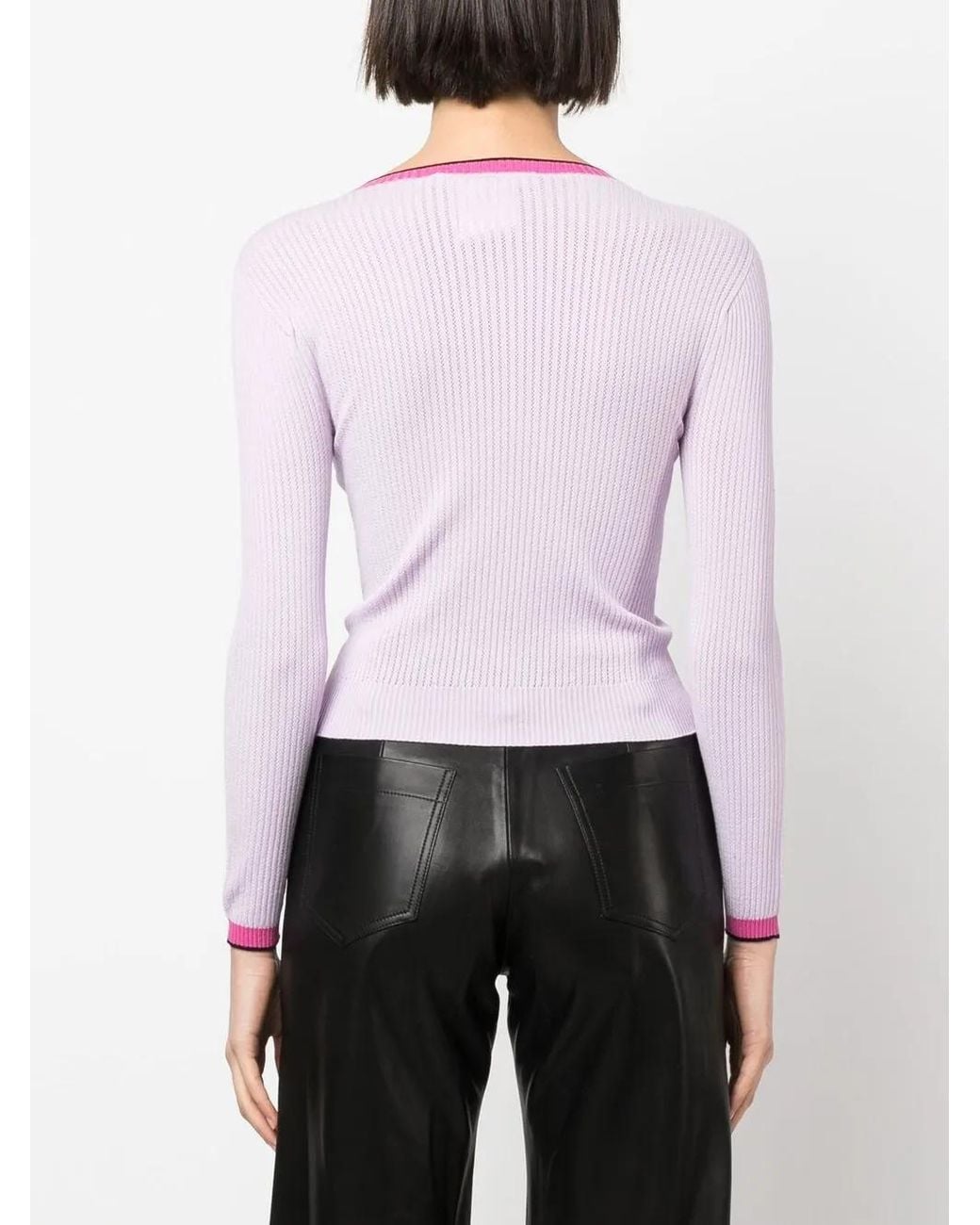 Philosophy Di Lorenzo Serafini Pink Ribbed-Knit Top