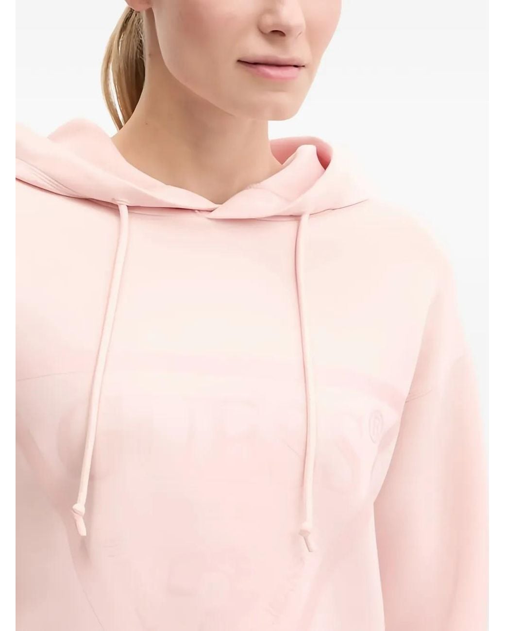 Guess Pink Triangle Logo Hoodie