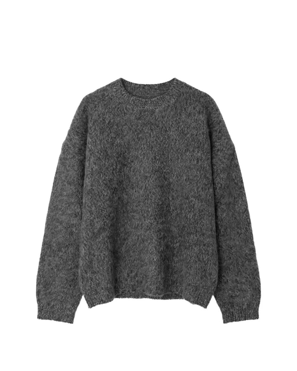 Amaranto Gray Pull En Maille À Effet Brossé for men