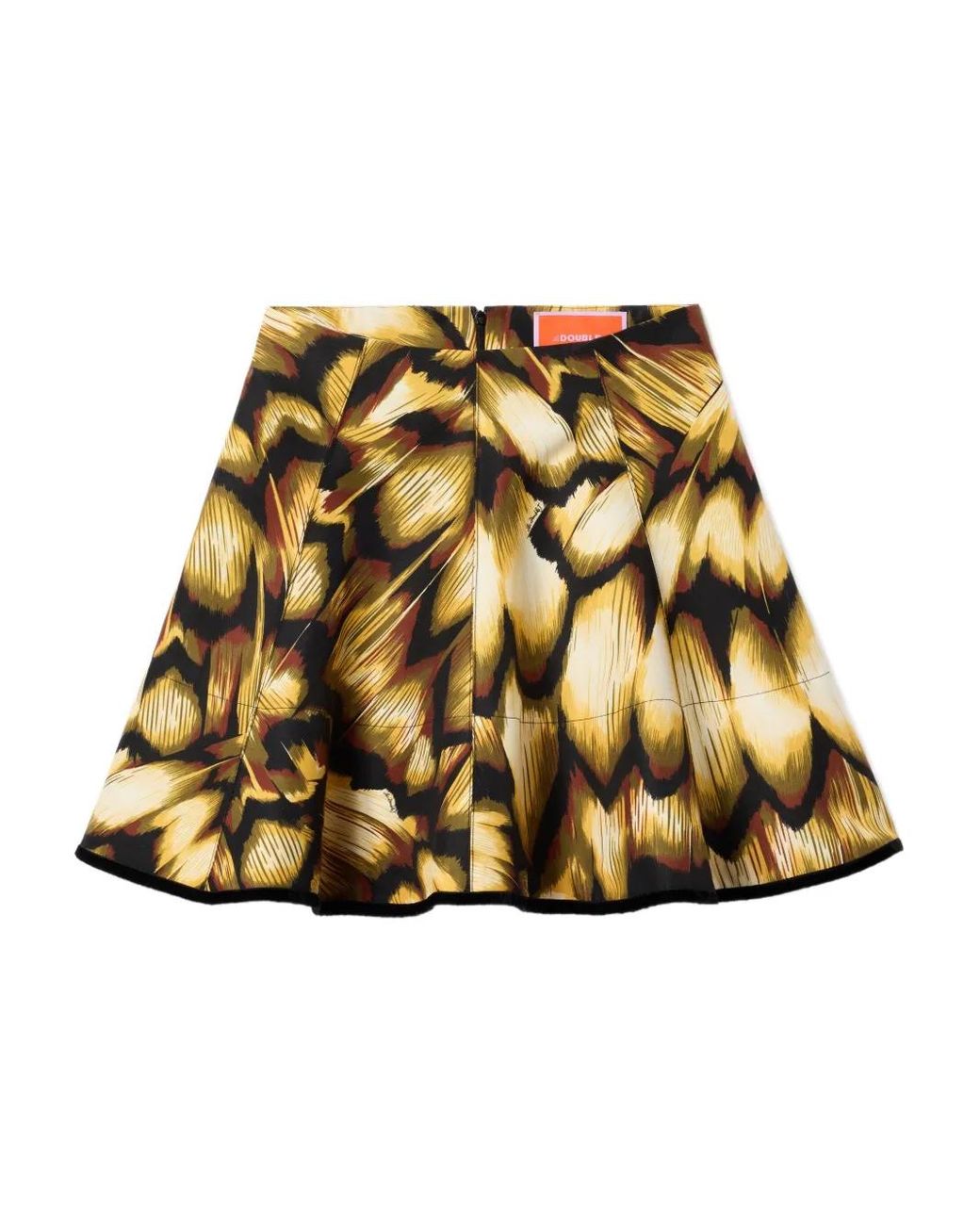 LaDoubleJ Metallic All-Over Print Mini Skirt