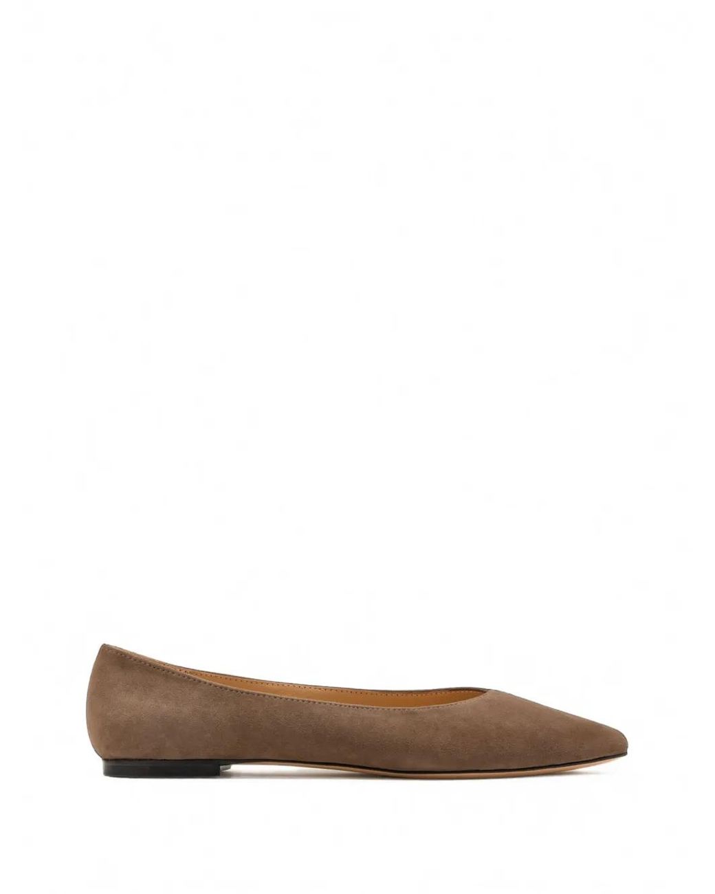 House Of Ballerinas Brown Michelle Suede Ballet Flats