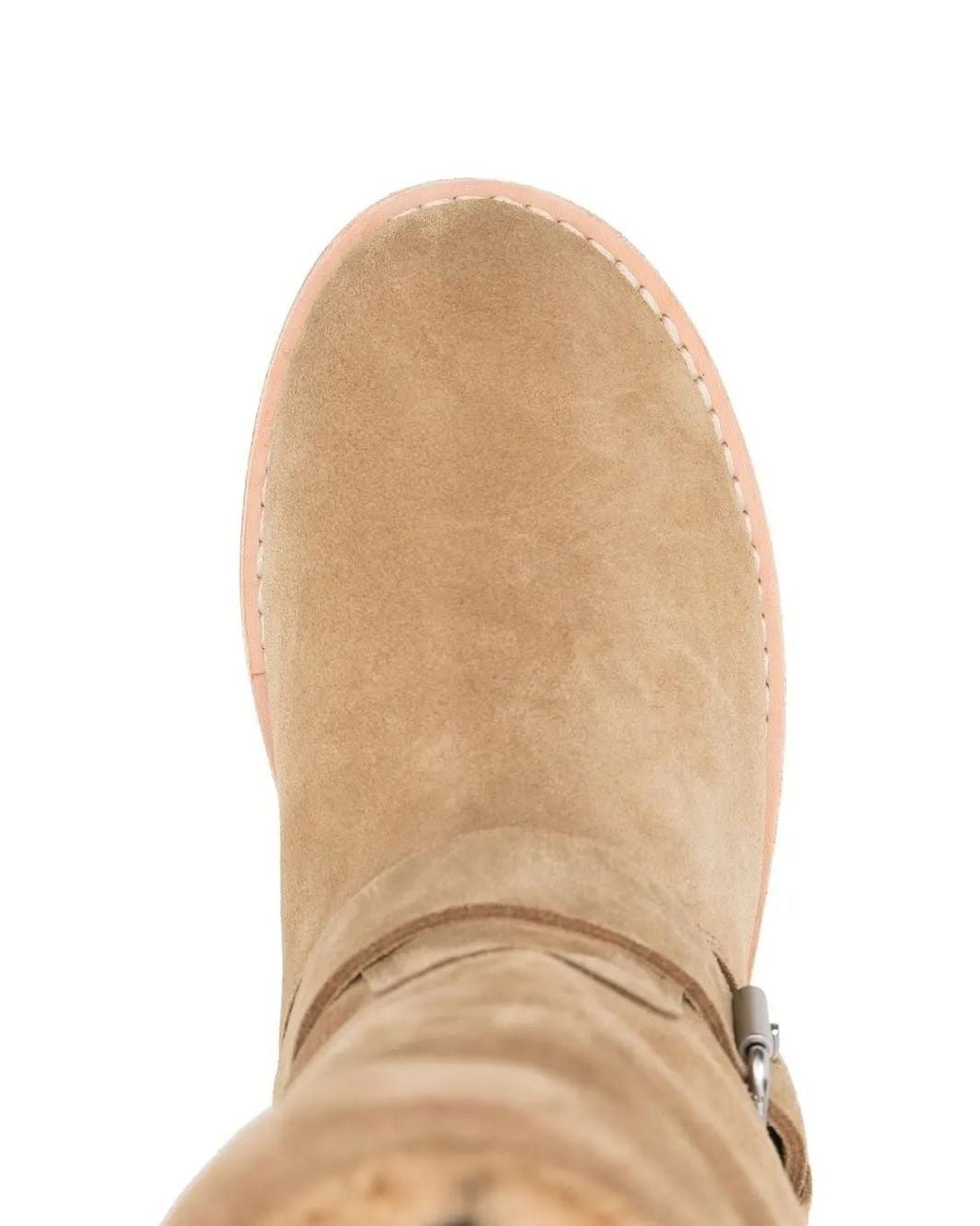 KENZO Natural Leather Shearling Boots