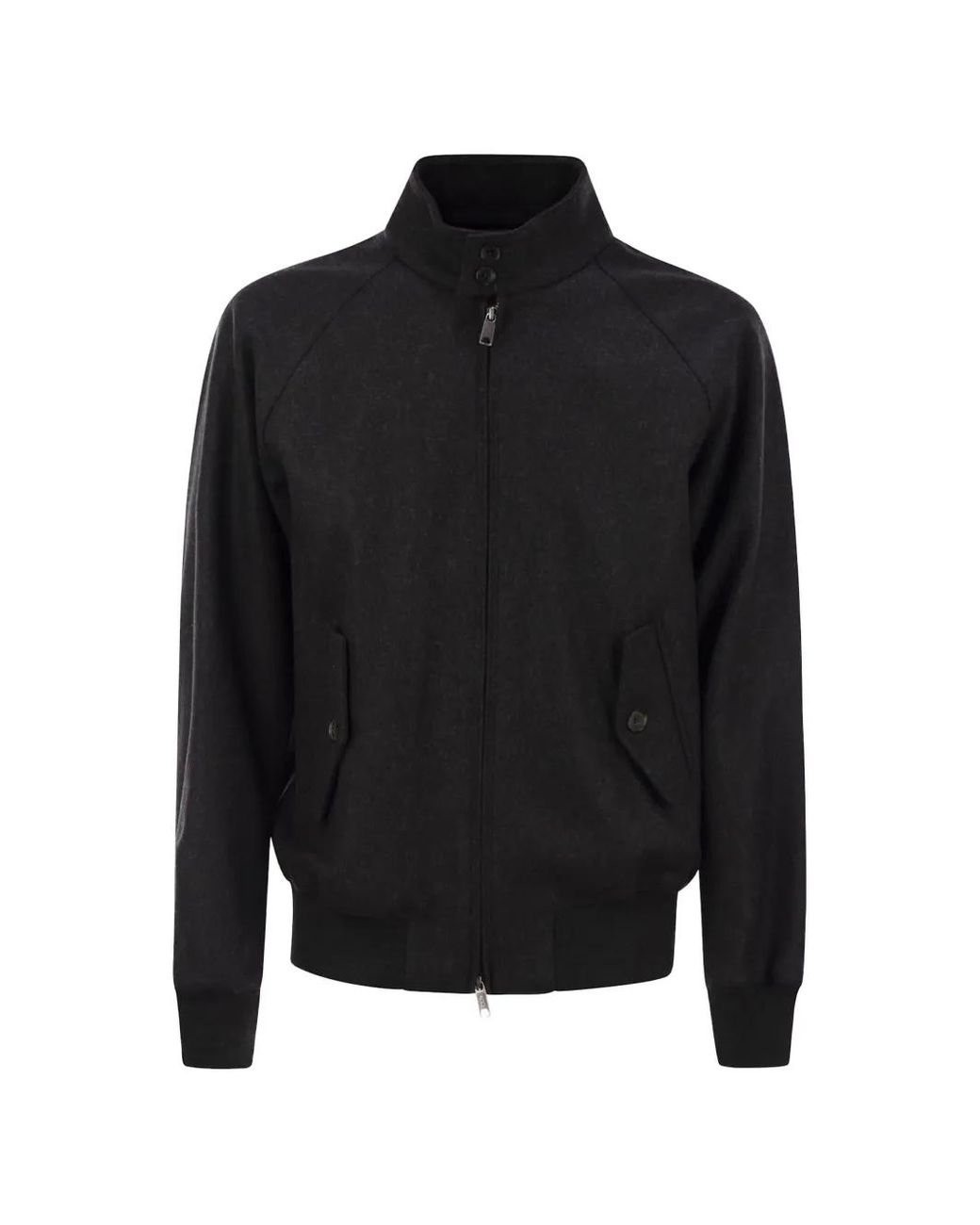Baracuta Black G9 Melton Zip Bomber Jacket for men