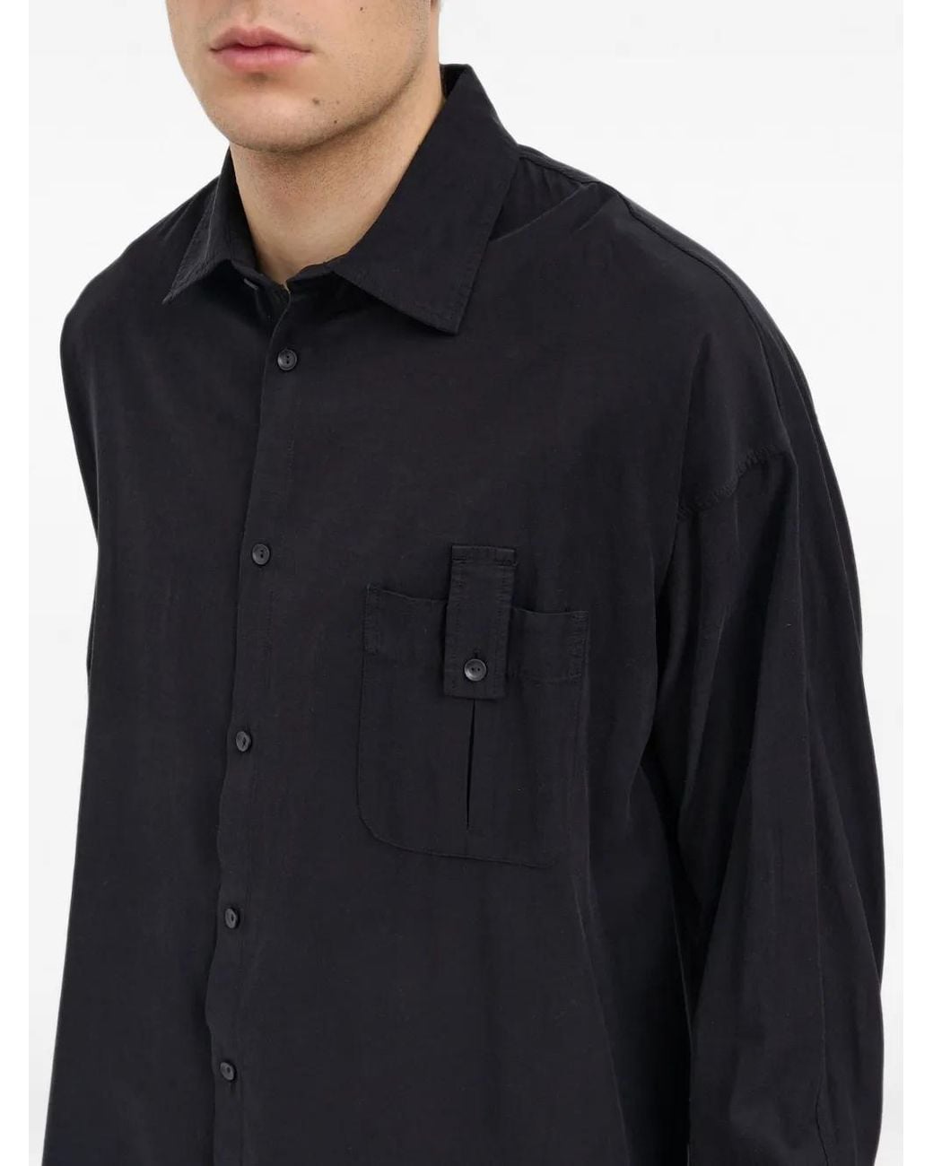 Andrea Ya'aqov Blue Oversized Pocket-Detail Shirt for men