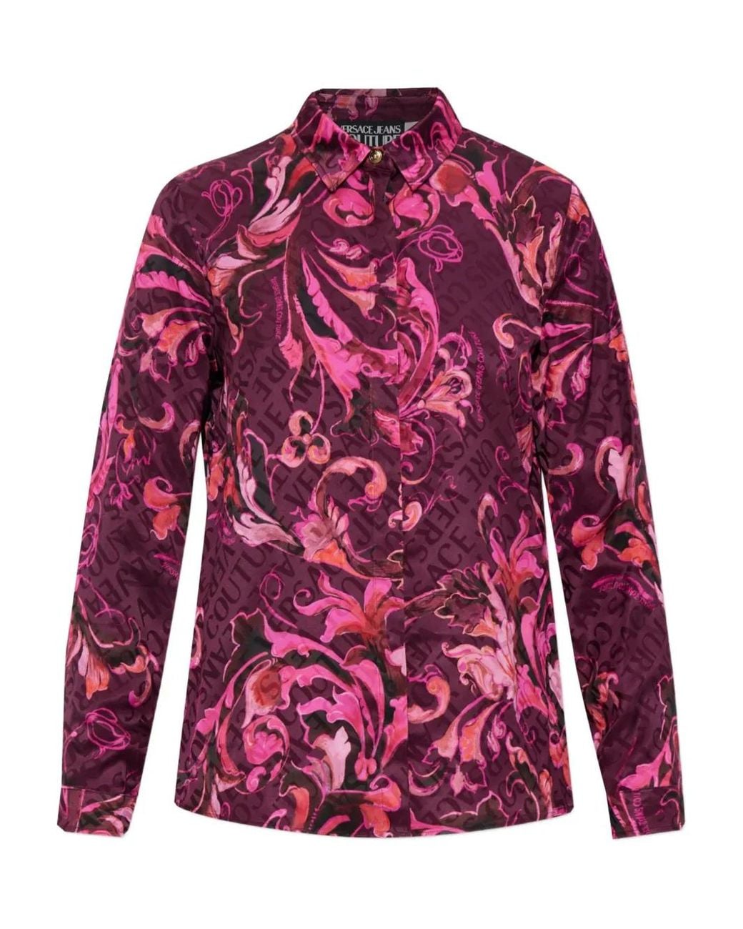 Versace Jeans Couture Red Shirt With 'Barocco' Pattern
