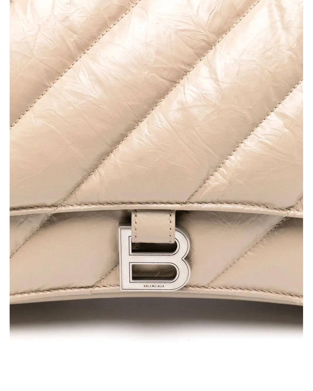 Balenciaga Natural Medium Crush Shoulder Bag
