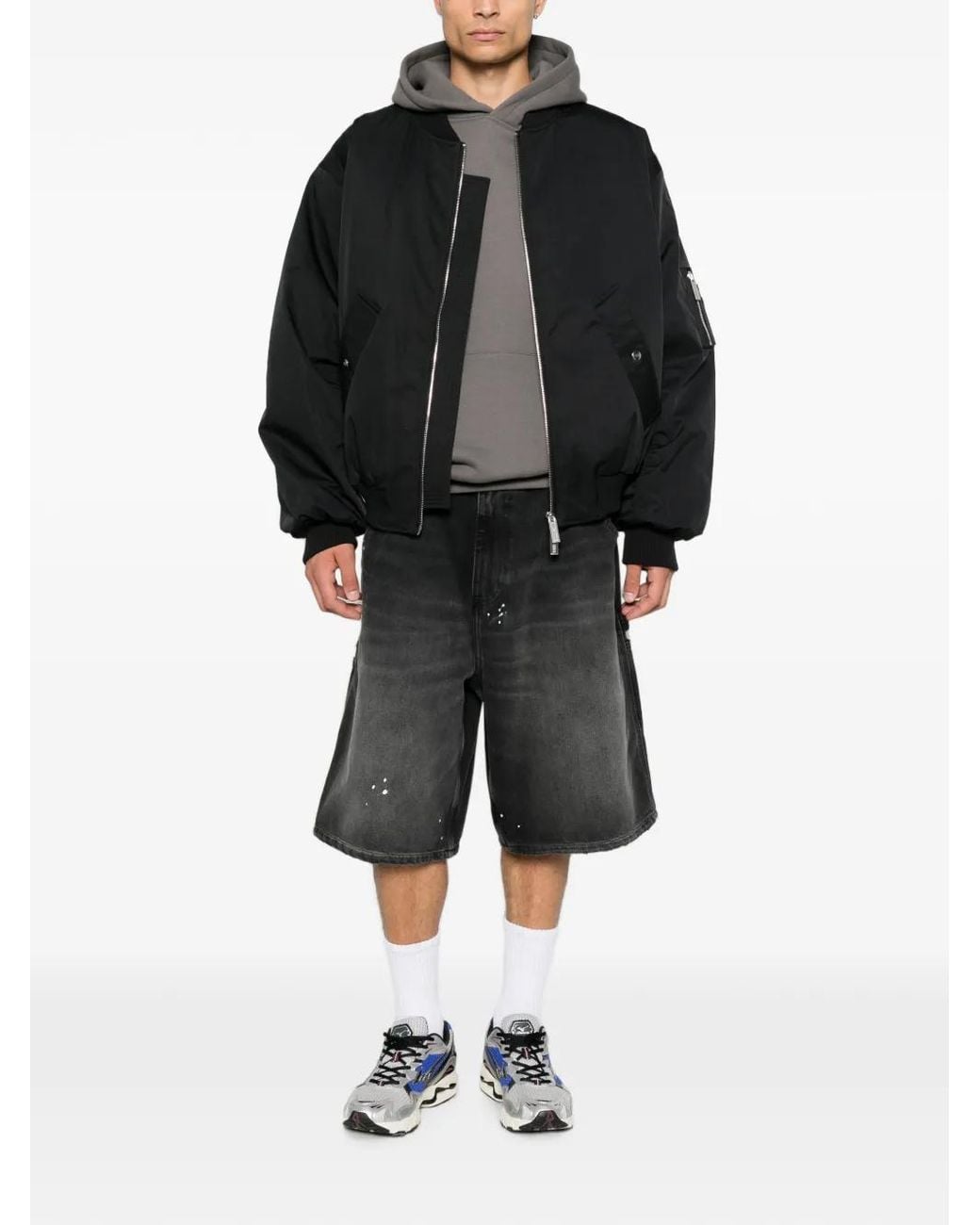 WRSTBHVR Black Veste Bomber À Fermeture Zippée