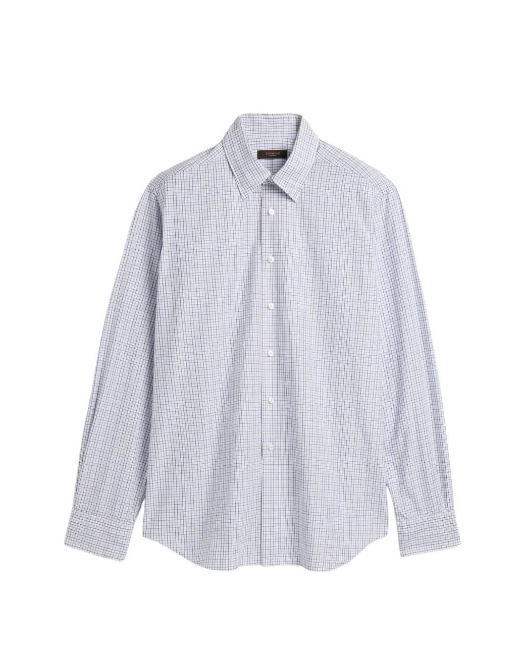 Glanshirt White Checked Cotton Shirt for men