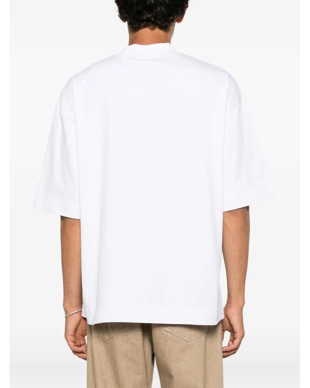 House of Errors White Graphic-Print High-Neck T-Shirt for men