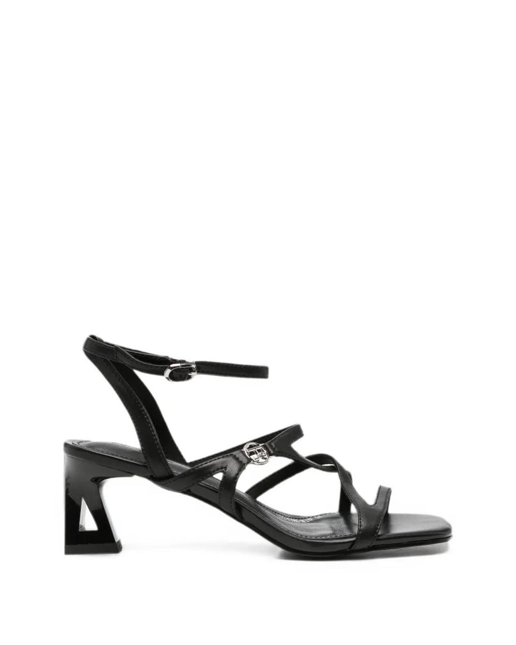 SERGIO MORETTI FIRENZE White Strappy Cutout-Heel Sandals
