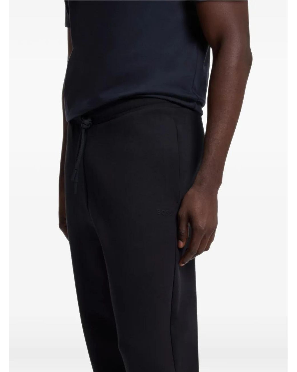 Boss Blue Hadiko Drawstring Track Pants for men