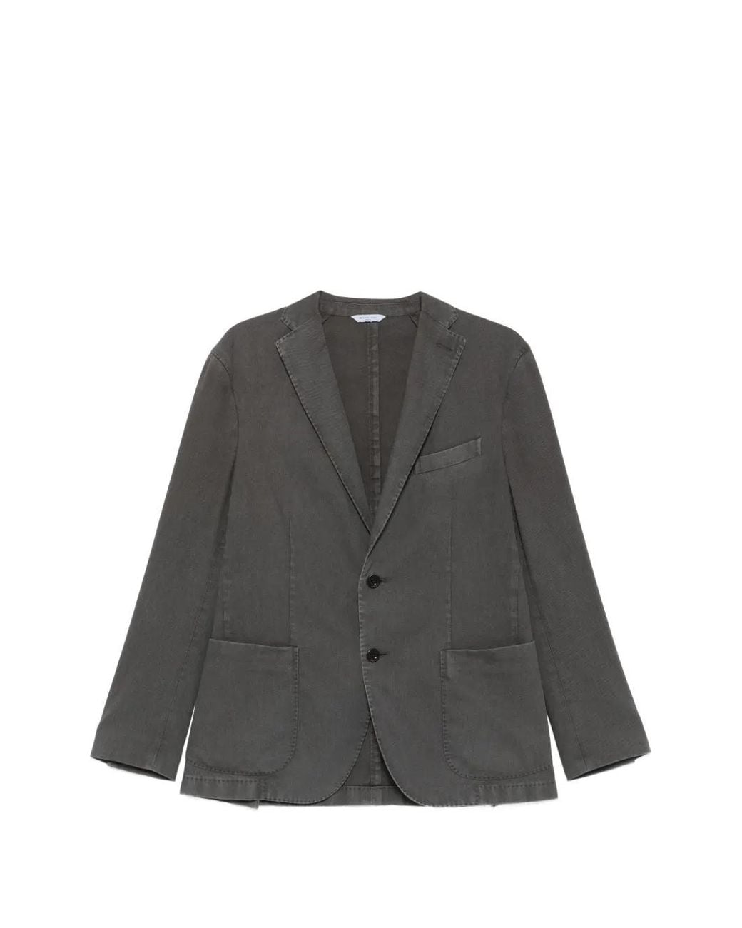 Boglioli Gray K-Jacket Single-Breasted Patch-Pocket Blazer for men