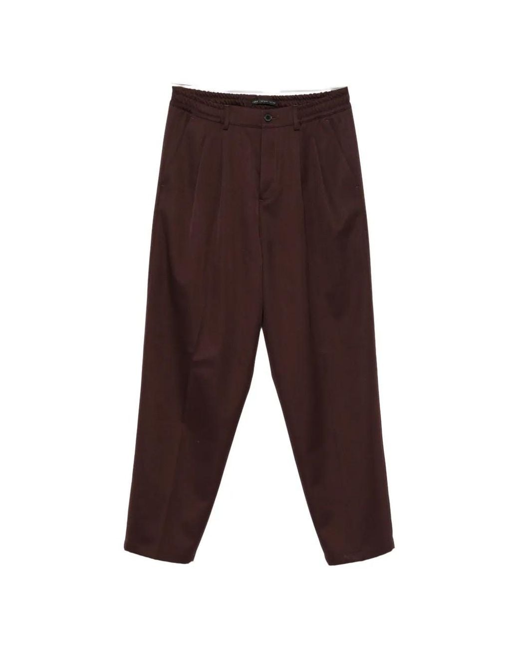Low Brand Brown Zeta Pleated Straight-Leg Trousers for men