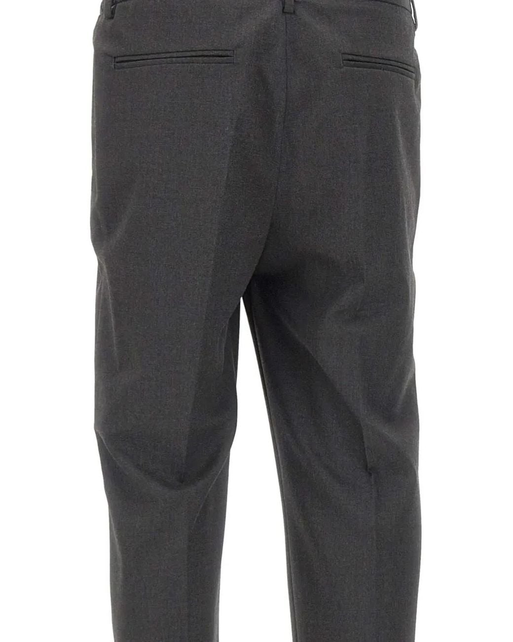 Devore Gray Pleated Trousers for men