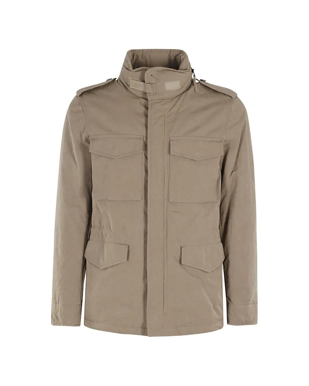 Aspesi Gray Epaulette Field Jacket for men