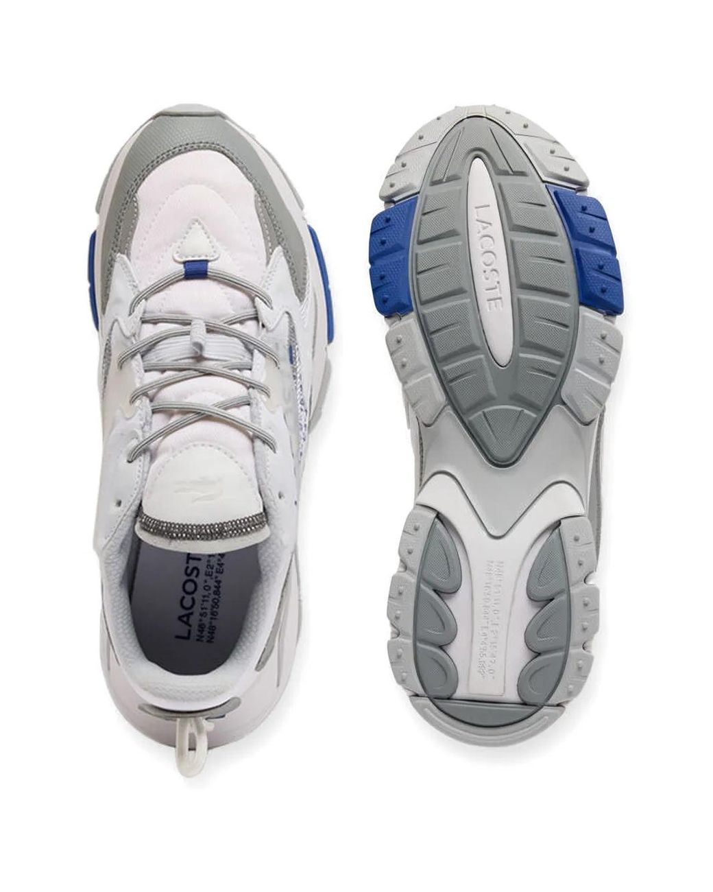 Lacoste White Neo Tech Logo-Print Sneakers for men